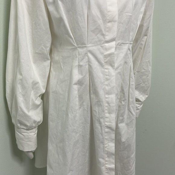 Mulla White shirt dress hidden buttons size medium - Picture 2 of 7